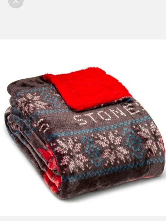 The Rolling Stones Throw Blanket - Gray & Red - Picture 2 of 2